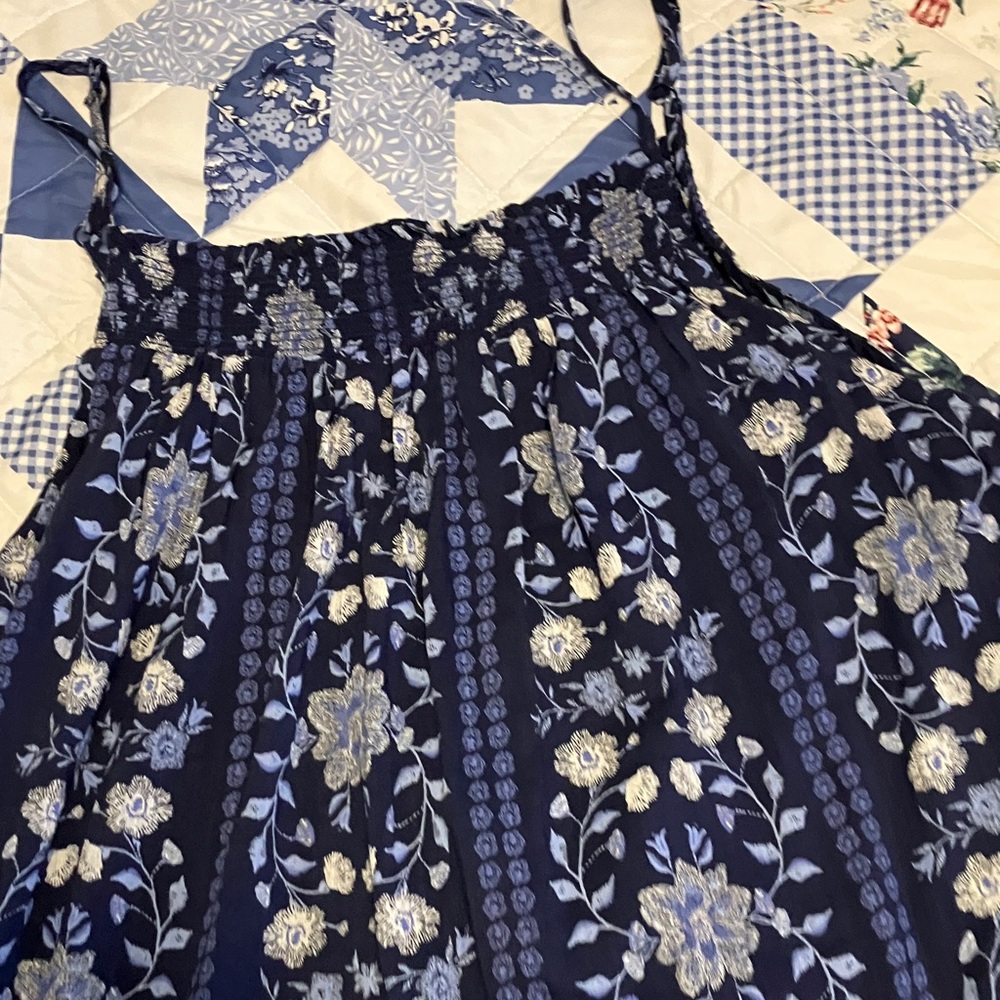 Old Navy Blue Floral Tank Top